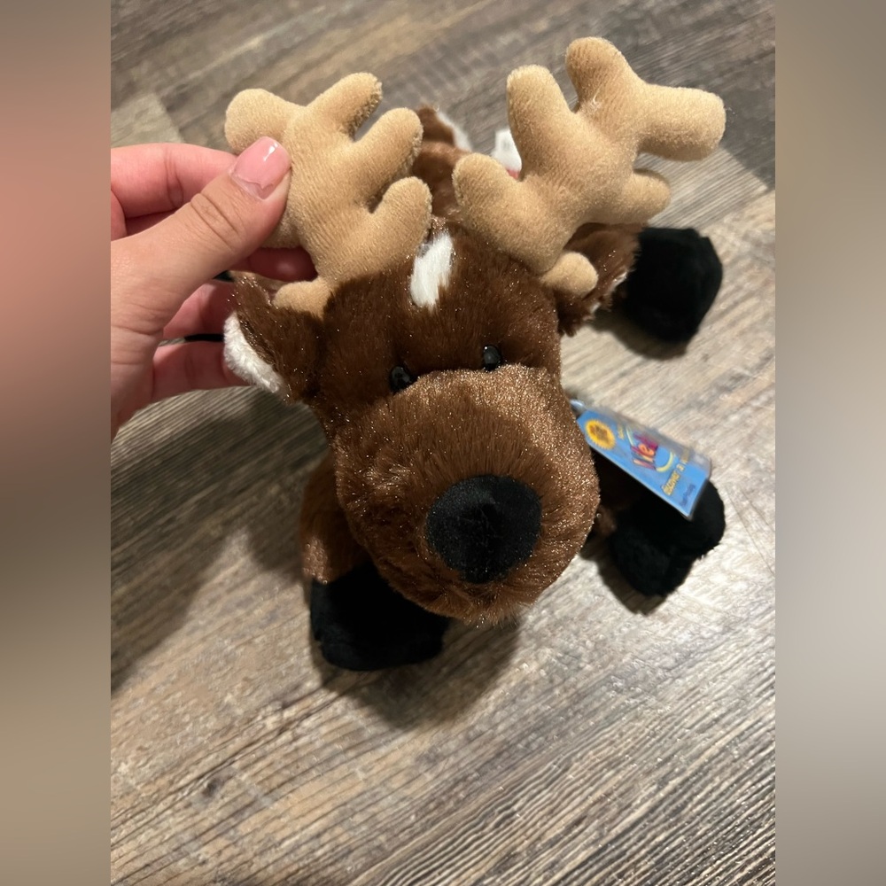 Cuddly Reindeer Plush Toy - Brown and Black
